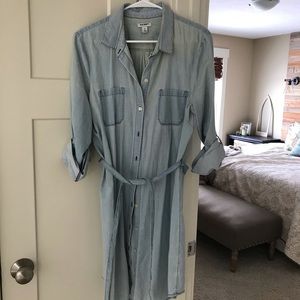 Denim chambray dress